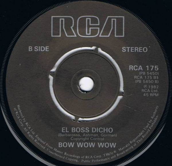 Bow Wow Wow : Go Wild In The Country (7", Single, Fou)