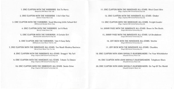 Eric Clapton & Various : Strictly The Blues (CD, Comp, RM)