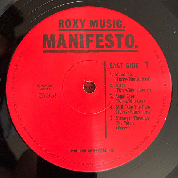 Roxy Music : Manifesto (LP, Album, RE, RP)