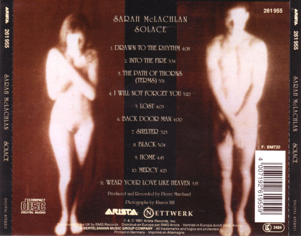 Sarah McLachlan : Solace (CD, Album, RP)