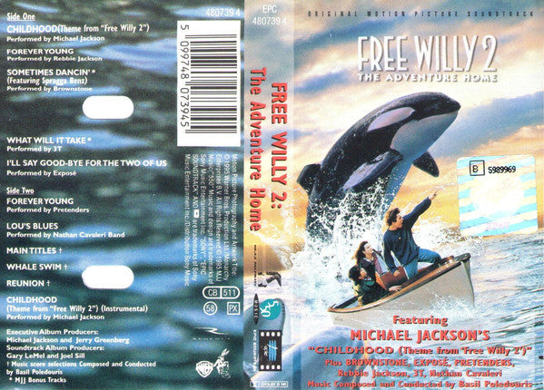 Various : Free Willy 2 (The Adventure Home) - Original Motion Picture Soundtrack (Cass, Comp)