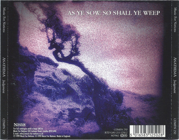 Anathema : Judgement (CD, Album)