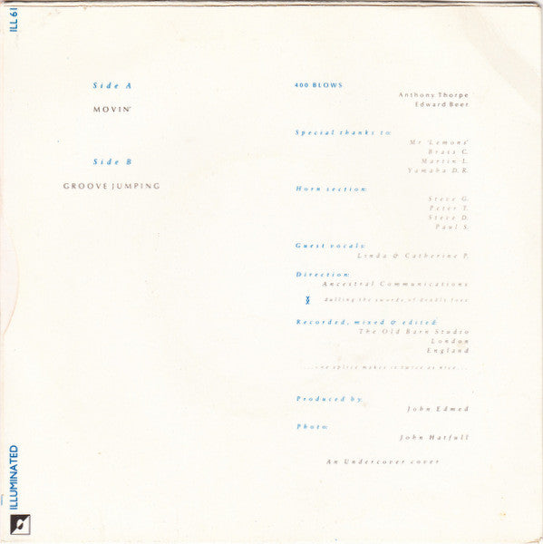 400 Blows : Movin' (7", Single)