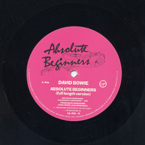 David Bowie : Absolute Beginners (12", Single)