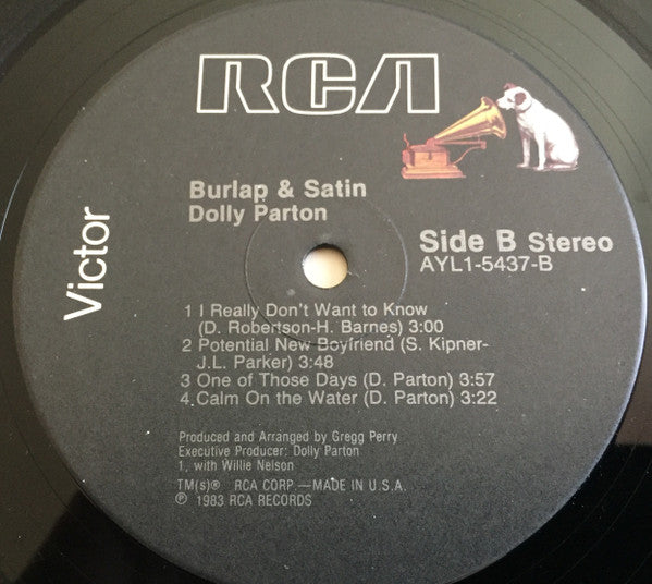 Dolly Parton : Burlap & Satin (LP, Album)