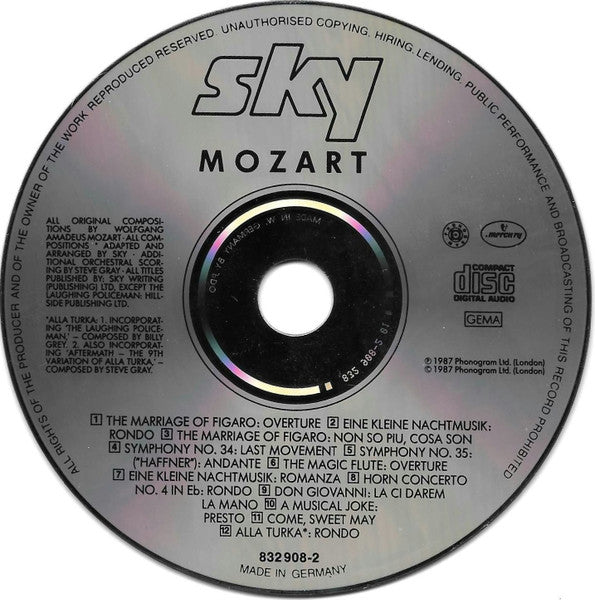 Sky (4), Wolfgang Amadeus Mozart, The Academy Of St. Martin-in-the-Fields, Sir Neville Marriner : Mozart (CD, Album)