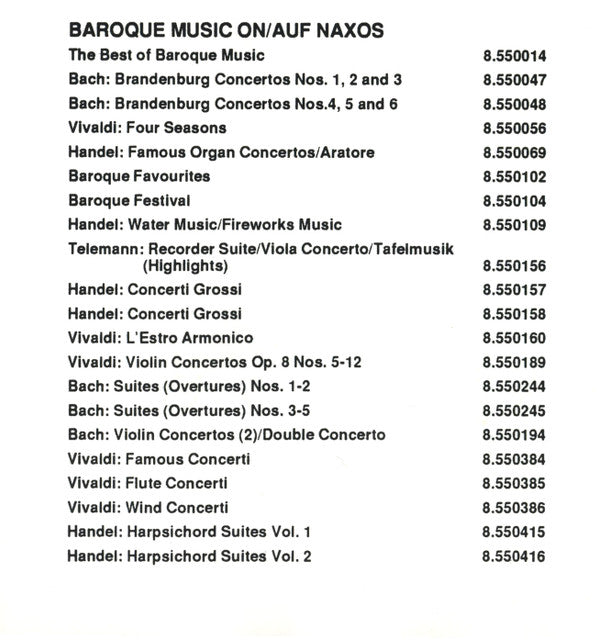 Arcangelo Corelli, Francesco Manfredini, Johann Sebastian Bach, Antonio Vivaldi, Pietro Antonio Locatelli, Giuseppe Torelli, Georg Friedrich Hndel, Capella Istropolitana, Jaroslav Krek - Christmas Concerti (CD) (Very Good Plus (VG)) - DaddyPop