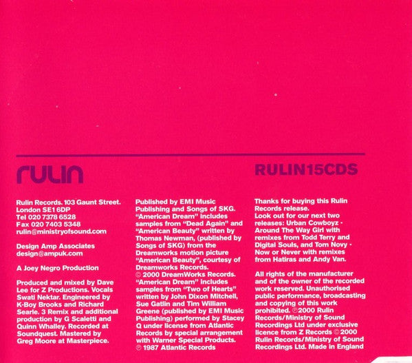 Jakatta : American Dream (CD, Single)