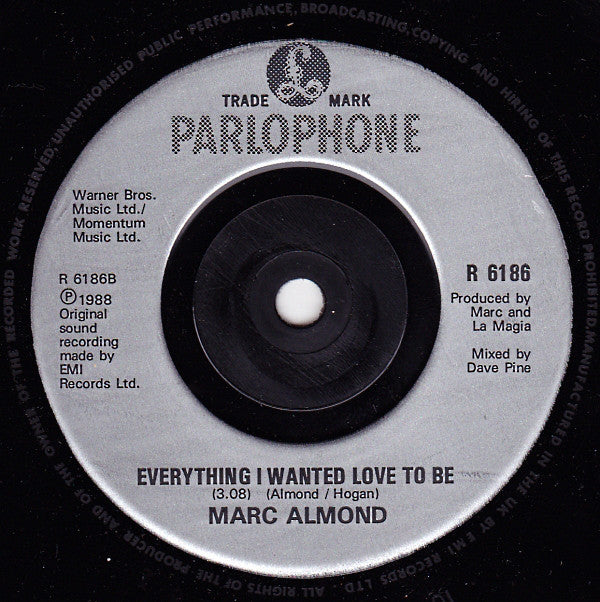 Marc Almond : Tears Run Rings (7", Single, Sil)