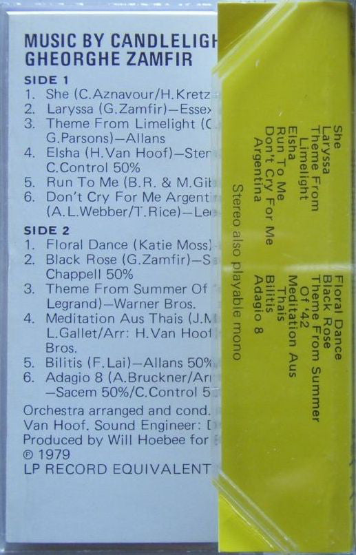 Gheorghe Zamfir Panflute – Orchestra Conducted By Harry van Hoof : Music By Candlelight (Cass, Album)