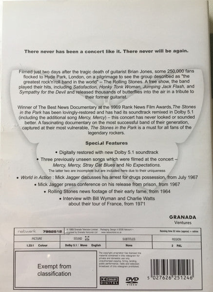 The Rolling Stones : The Stones In The Park (DVD-V, RM, PAL)