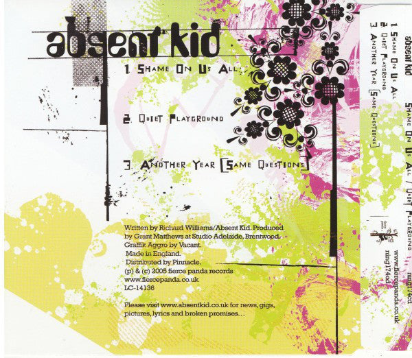 Absent Kid - Shame On Us All Quiet Playground (CD) (Very Good Plus (VG)) - DaddyPop