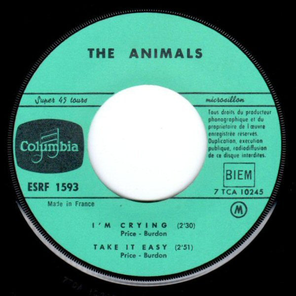 The Animals : I'm Crying (7", EP, Mono, Gre)