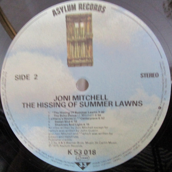Joni Mitchell : The Hissing Of Summer Lawns (LP, Album, RE)