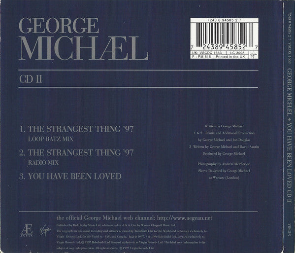 George Michael : You Have Been Loved (CD, Single, CD2)