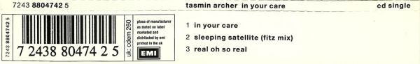 Tasmin Archer : In Your Care (CD, Single, CD2)