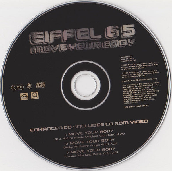 Eiffel 65 : Move Your Body (CD, Single, Enh)