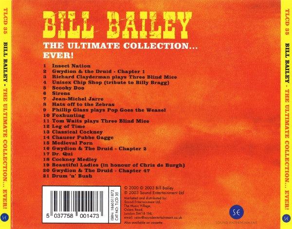 Bill Bailey (2) : The Ultimate Collection... Ever! (CD, Album)