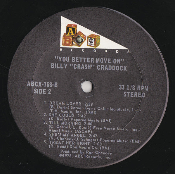 Billy 'Crash' Craddock : You Better Move On (LP)