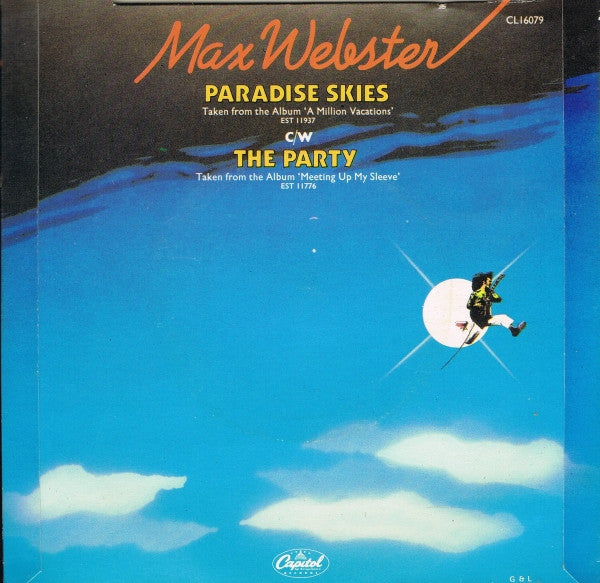 Max Webster : Paradise Skies (7")