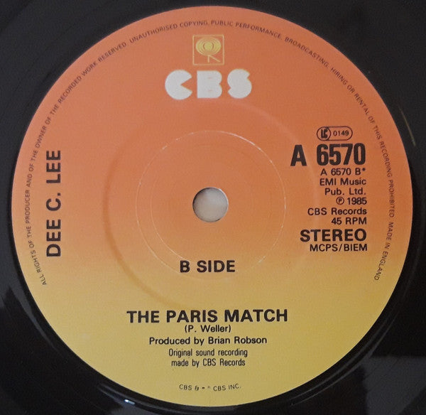 Dee C. Lee : See The Day (7", Single)