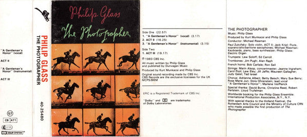 Philip Glass : The Photographer (Cass, Album)