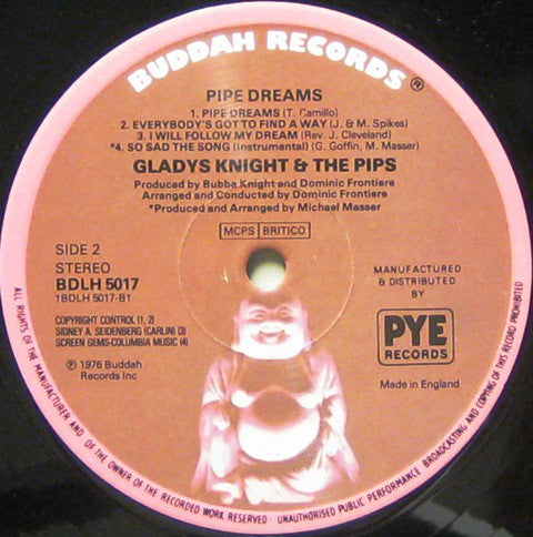 Gladys Knight & The Pips* : Gladys Knight In Pipe Dreams (The Original Motion Picture Soundtrack) (LP, Album)