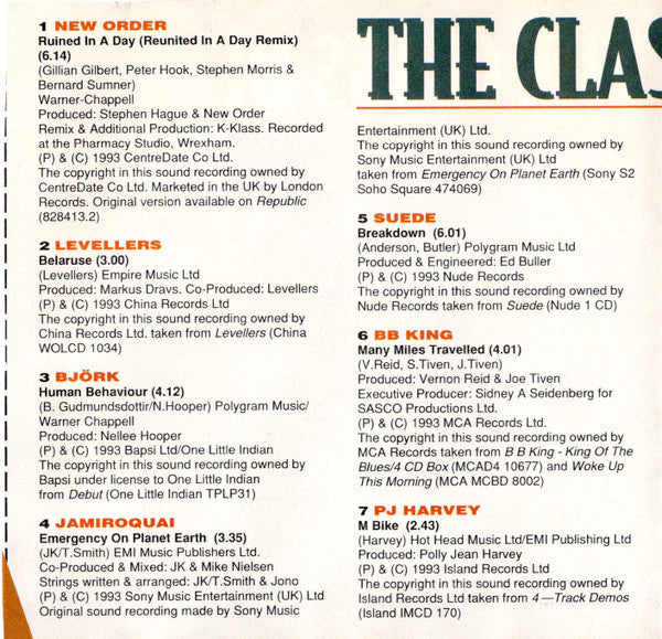 Various : The Class Of '93 (CD, Comp)
