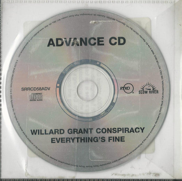 Willard Grant Conspiracy : Everything's Fine (CD, Album, Promo)