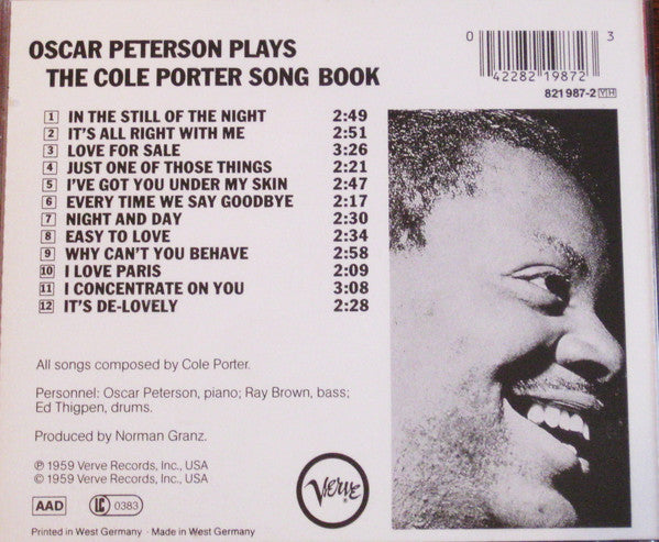 Oscar Peterson : Oscar Peterson Plays The Cole Porter Songbook (CD, Album, RE, RM)