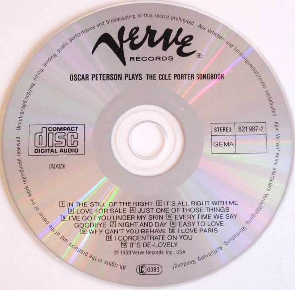 Oscar Peterson : Oscar Peterson Plays The Cole Porter Songbook (CD, Album, RE, RM)