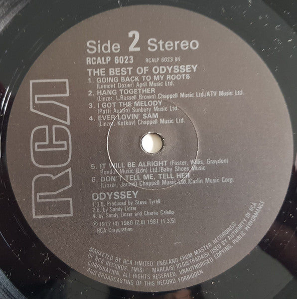 Odyssey (2) : The Best Of Odyssey (LP, Comp)