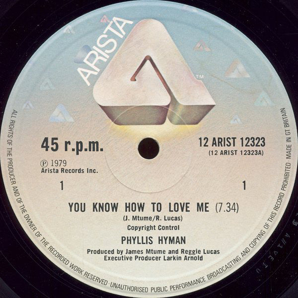 Phyllis Hyman : You Know How To Love Me (12")