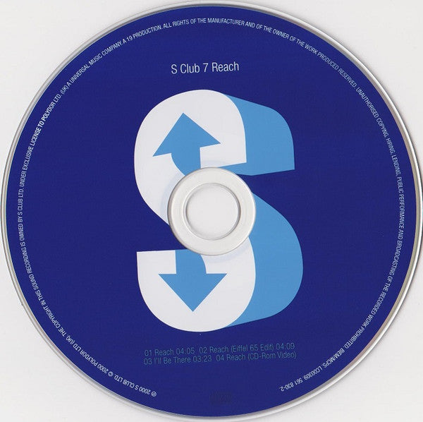 S Club 7 : Reach (CD, Single, Enh, PMD)