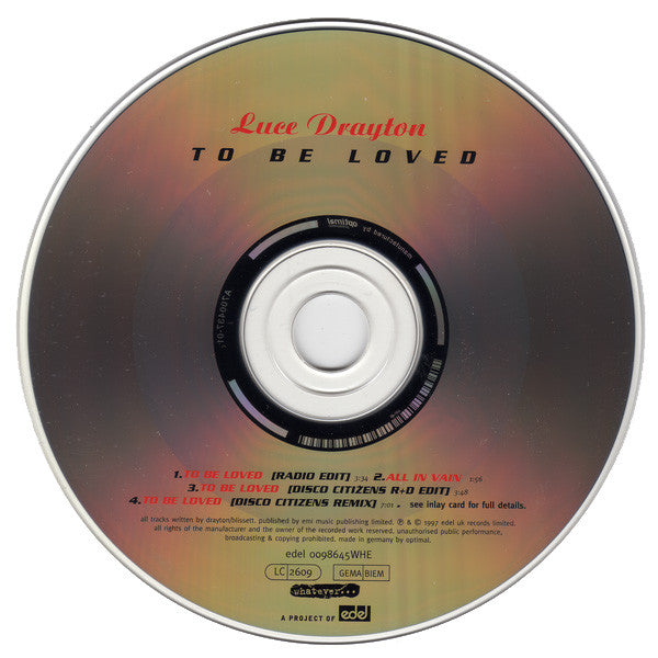 Luce Drayton : To Be Loved (CD, Maxi)
