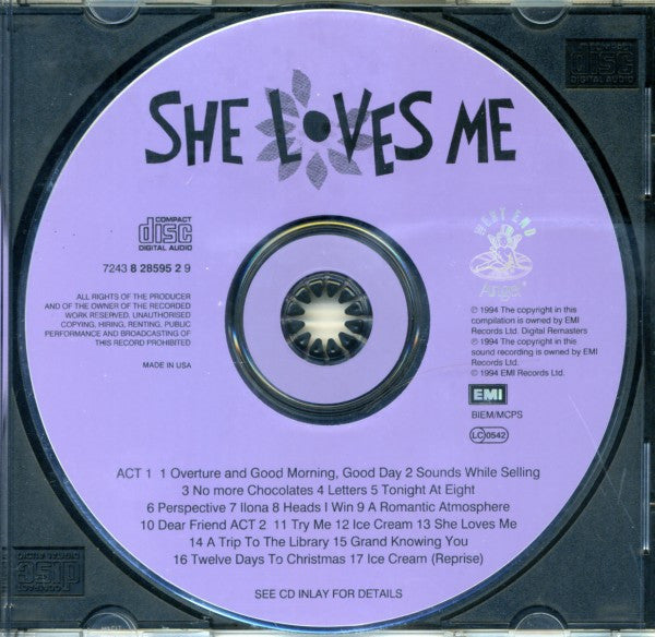 Jerry Bock, Sheldon Harnick - Anne Rogers, Gary Raymond, Gary Miller (2), Rita Moreno : She Loves Me (CD, RE, RM)
