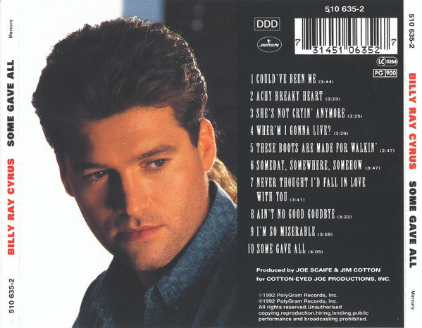 Billy Ray Cyrus : Some Gave All (CD, Album)