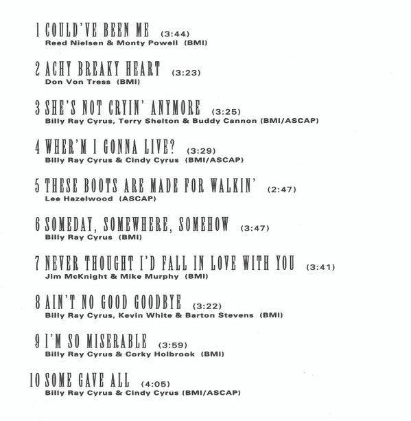 Billy Ray Cyrus : Some Gave All (CD, Album)