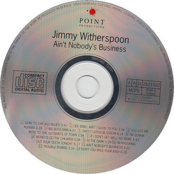 Jimmy Witherspoon : Ain't Nobody's Business (CD, Album, Comp)