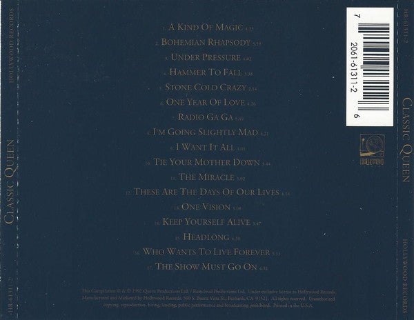 Queen : Classic Queen (CD, Comp, RE, PMD)