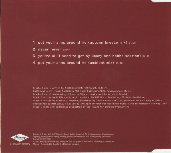 Texas : Put Your Arms Around Me (CD, Single)