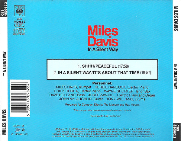 Miles Davis - In A Silent Way (CD) (Very Good Plus (VG)) - DaddyPop