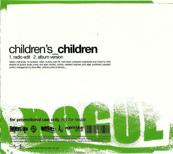 Agent Blue - Childrens Children (CD) (Very Good Plus (VG)) - DaddyPop
