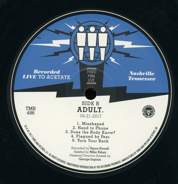 ADULT. : Live At Third Man Records (LP, Album)