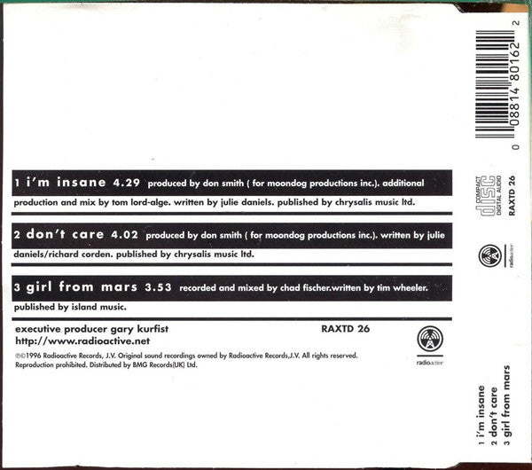 Star 69 : I'm Insane (CD, Single)