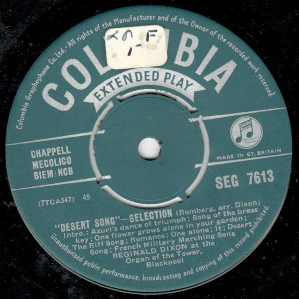 Reginald Dixon : Showtime With Dixon (7", EP)