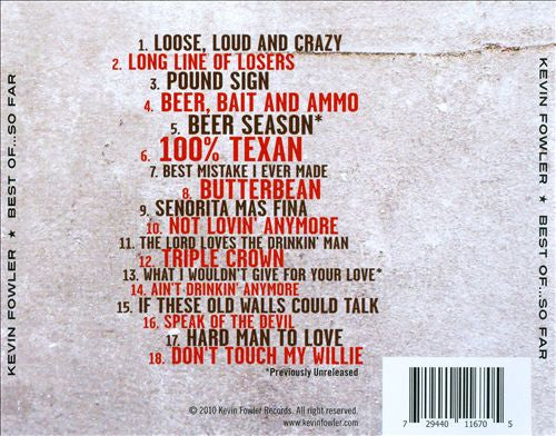 Kevin Fowler : Best Of So Far (CD, Comp)