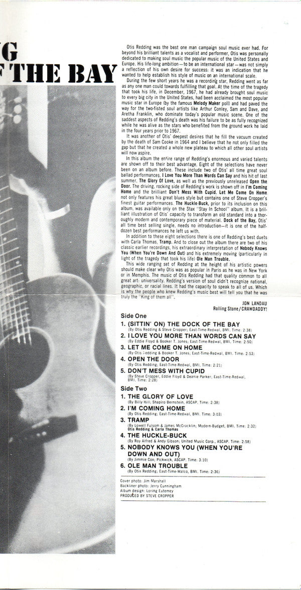 Otis Redding : The Dock Of The Bay (CD, Album, RE, RM, RP)