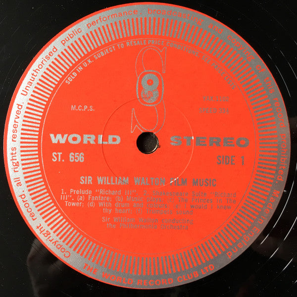 Sir William Walton : Sir William Walton Conducts Music From Shakespeare Films Richard III Henry V Hamlet (LP)