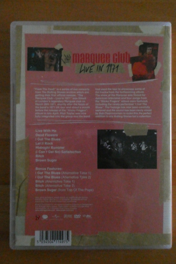 The Rolling Stones - The Marquee Club (Live In 1971) (DVD) (Near Mint (NM Or M-)) - DaddyPop